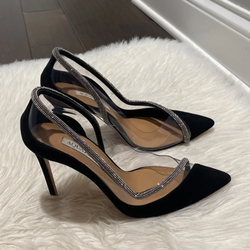 Aquazzura Tres Mondaine 105 suede pumps size 38EU‎